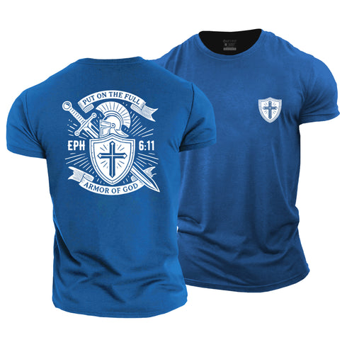 Men's Spartan Armor Of God Cotton T-Shirt